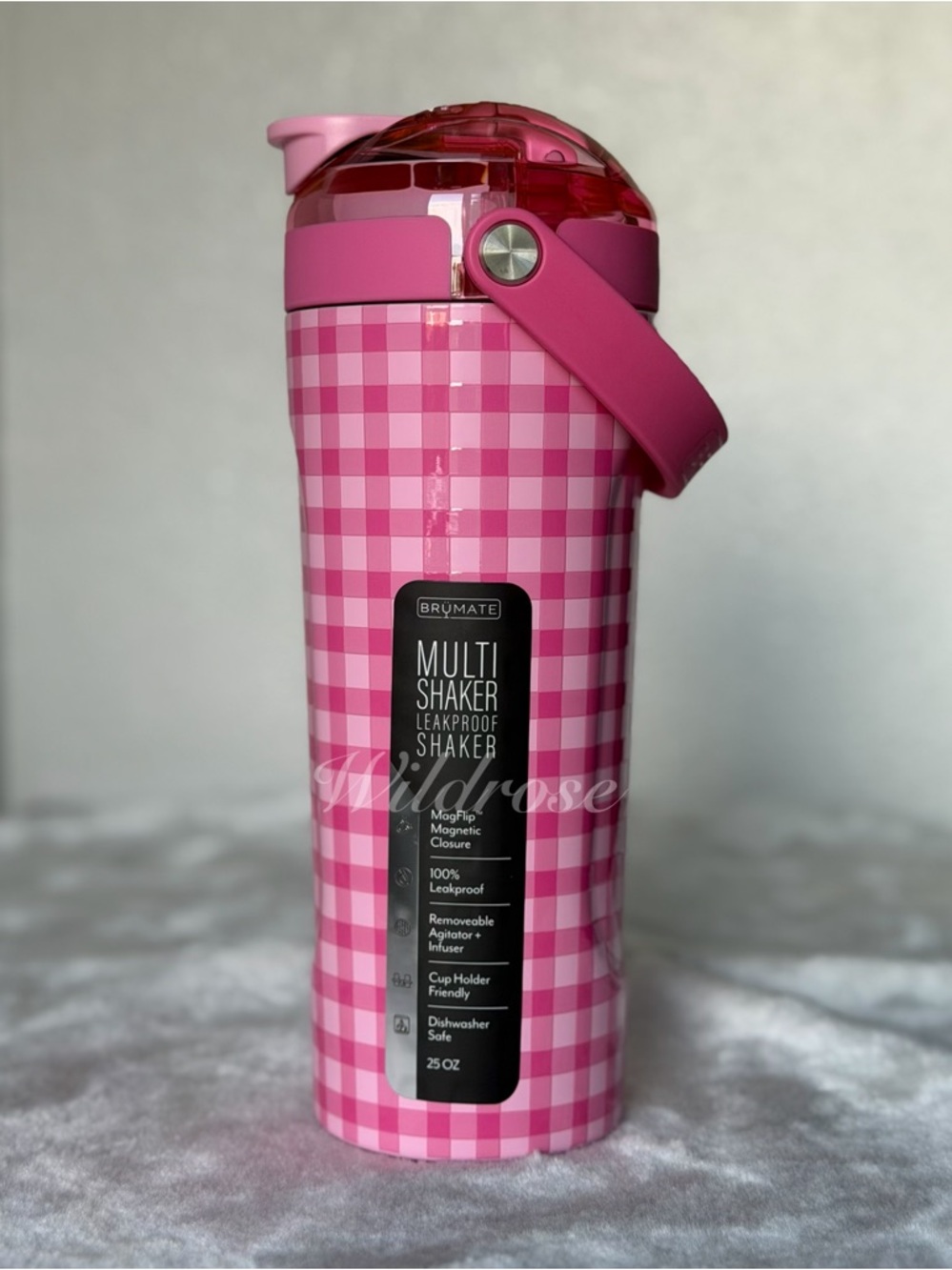 Brumate Pink Gingham MULTISHAKER NEW Limited Edition